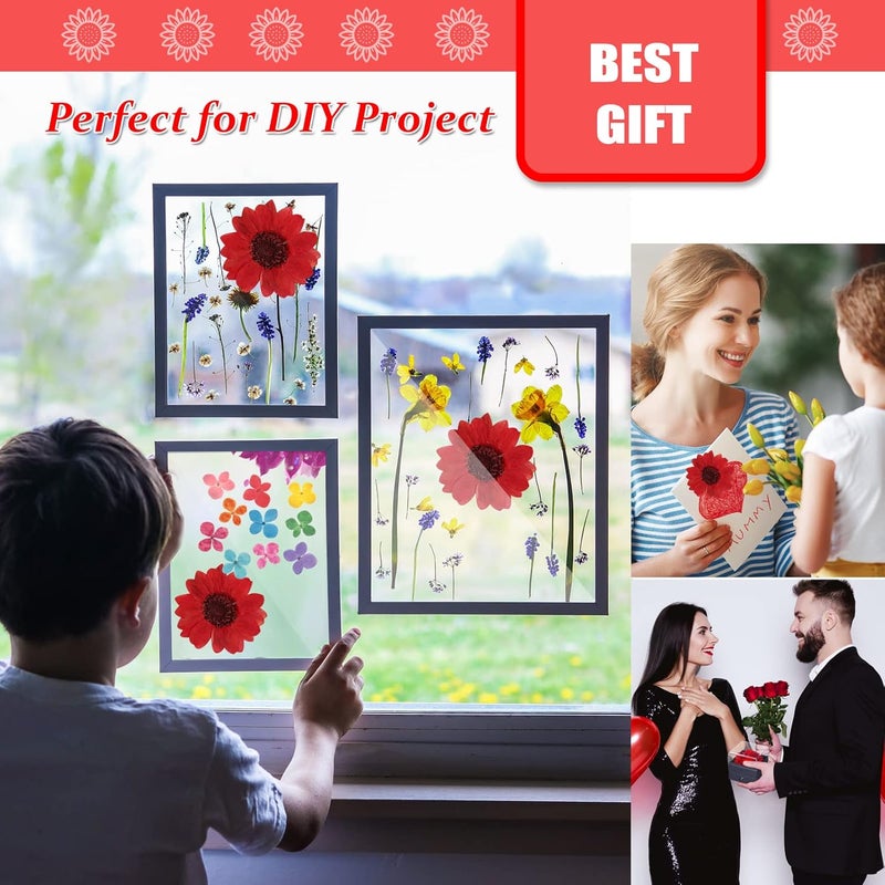 ALJ 60PCS Natural Small Dried Sunflowers for Resin, Red Real Pressed Sunflower Dry Sunflowers for Crafts DIY Epoxy Resin Mold Jewelry Candle Scrapbooking Card Making Home Wedding Decoration - Image 5